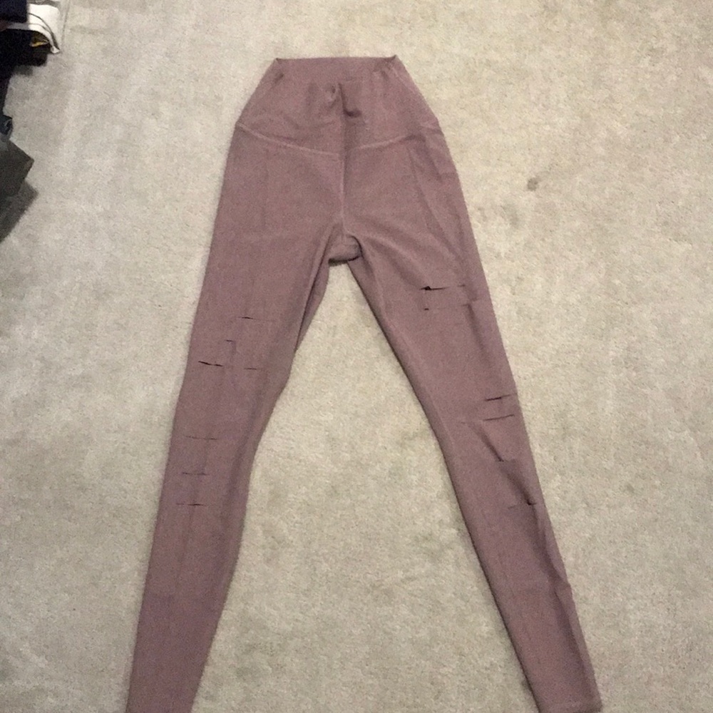 Alo high waisted ripped warrior leggings